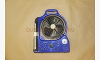Вентилятор, фумигатор, радио, двойная лампа, часы (синий)
