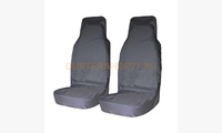 Комплект грязезащитных чехлов на передние сиденья (2 шт., серый, пл. 240, мешок для хранения)