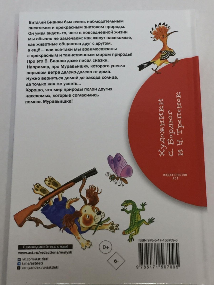 Как Муравьишка домой спешил. Сказки. Бианки В.В.