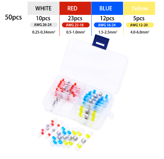 Термоусадка с припоем клеевая Набор 50шт